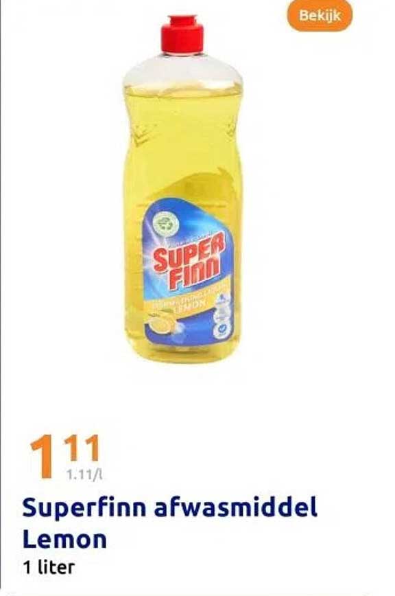 Superfinn afwasmiddel Lemon 1 liter