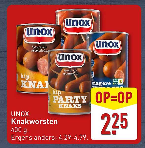UNOX Knakworsten 400 g.