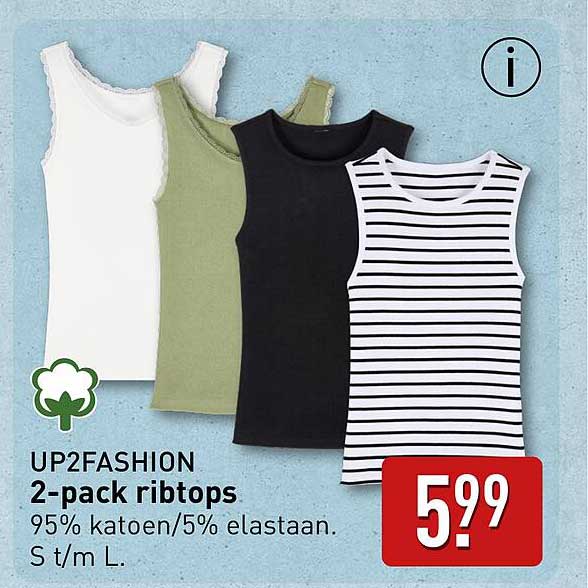 UP2FASHION 2-pack ribtops