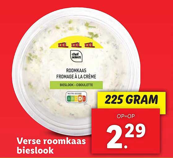 Verse roomkaas bieslook