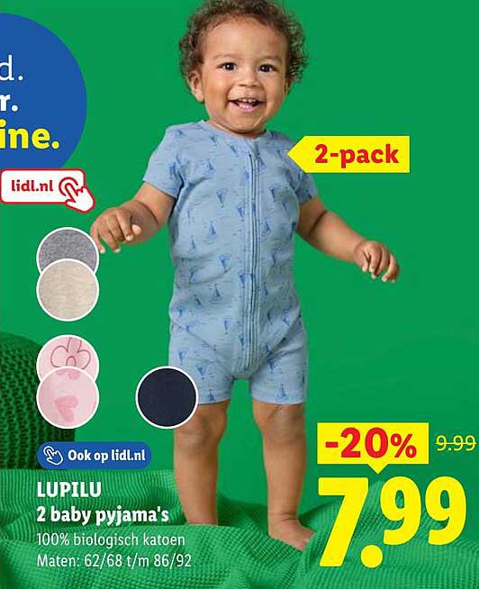 LUPILU 2 baby pyjama's 2-pack -20%