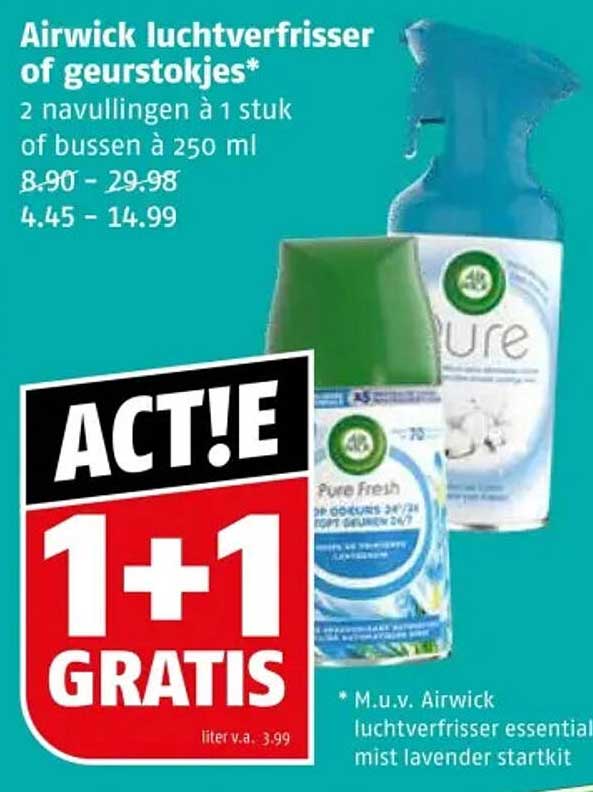 Airwick luchtverfrisser of geurstokjes*