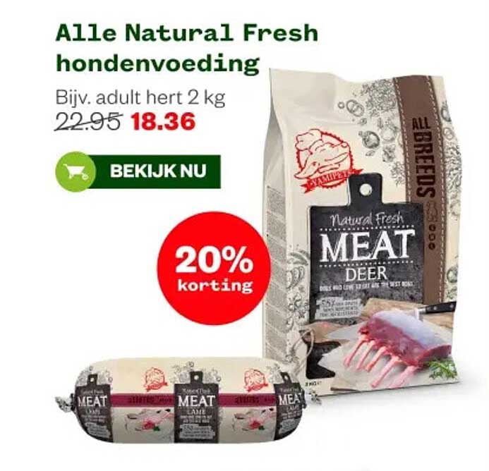 Alle Natural Fresh hondenvoeding