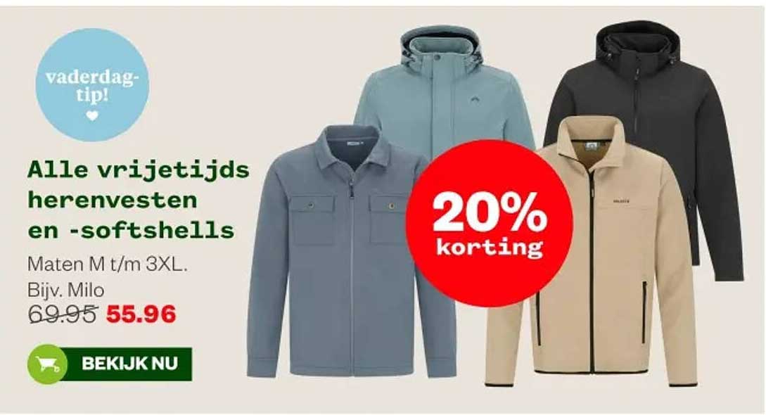 Alle vrijetijds herenvesten en -softshells