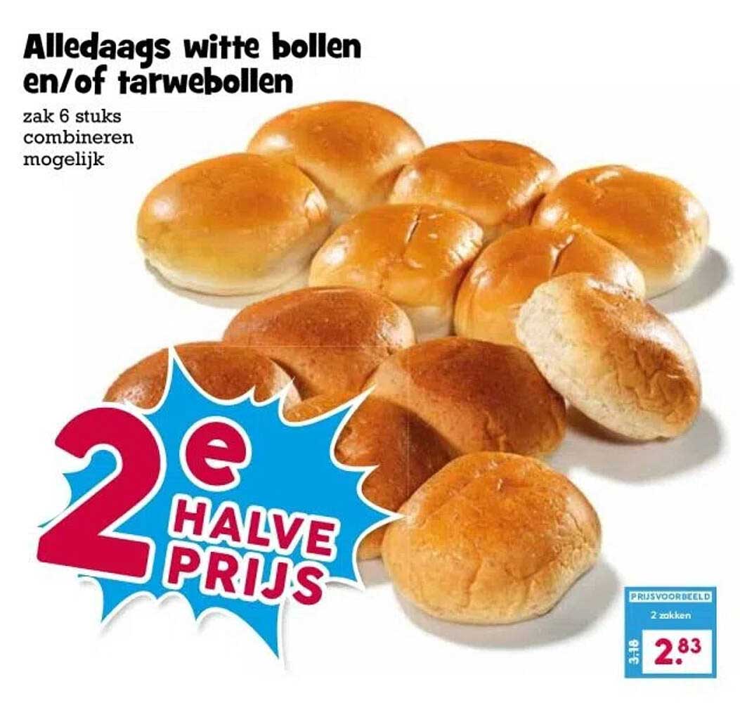 Alledaags witte bollen en/of tarwebollen