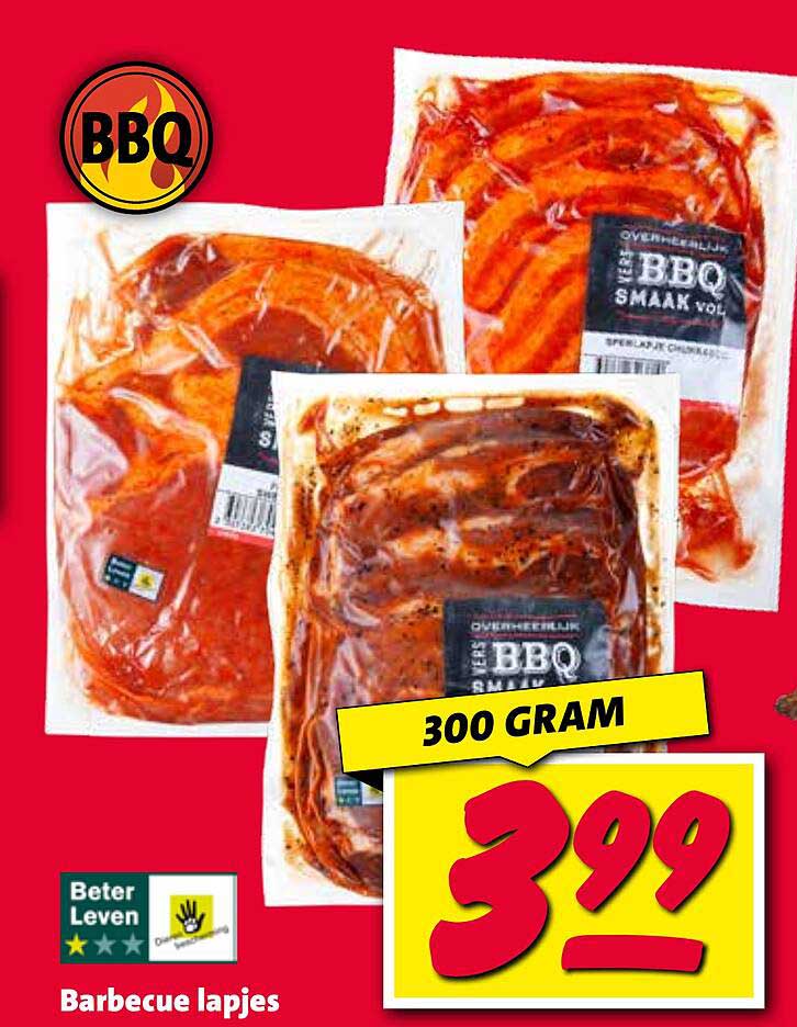 Barbecue lapjes 300 gram