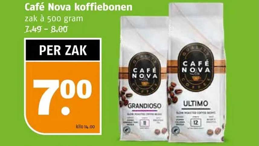 Café Nova koffiebonen zak à 500 gram