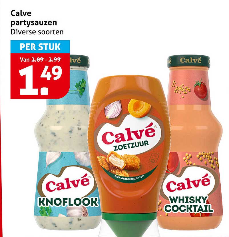 Calve party sauzen Diverse soorten