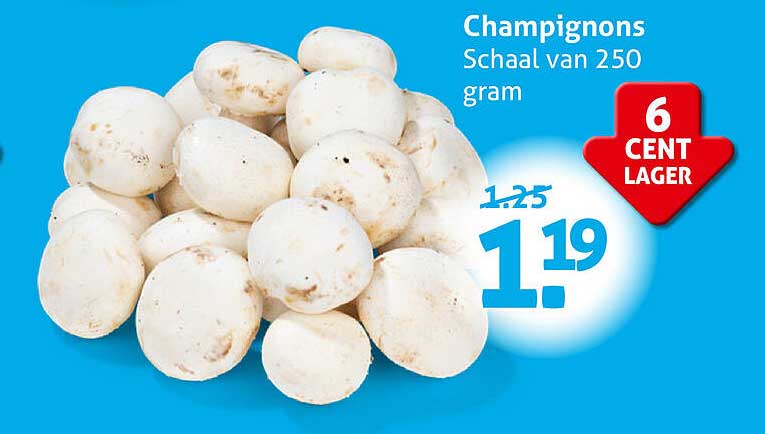Champignons Schaal van 250 gram