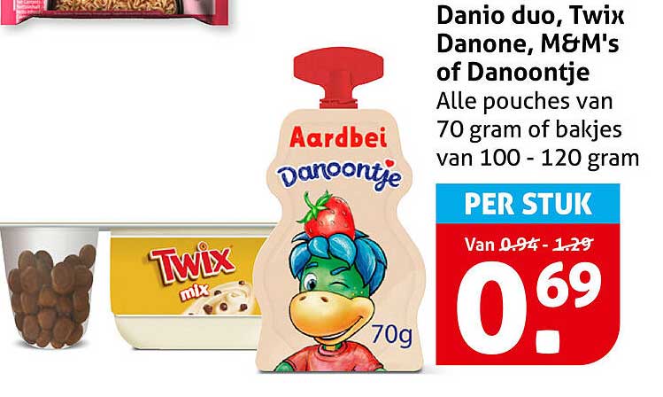 Danio duo, Twix Danone, M&M's of Danootje