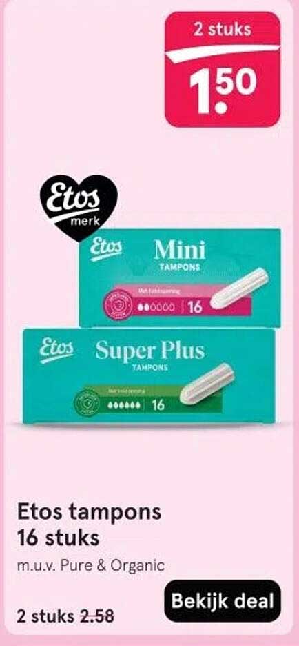 Etos tampons 16 stuks