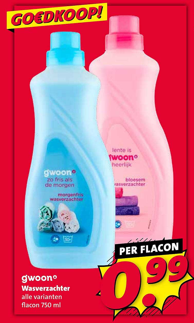 gwoon Wasverzachter alle varianten flacon 750 ml