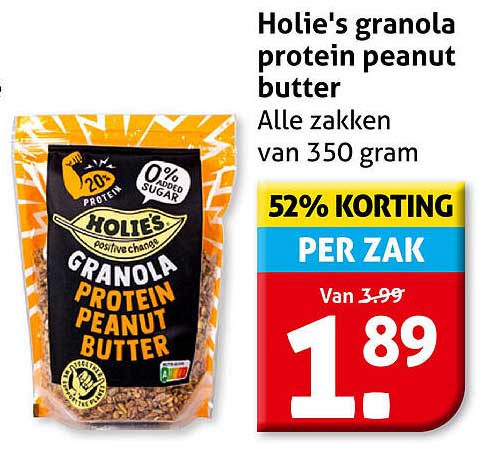 Holie's granola protein peanut butter