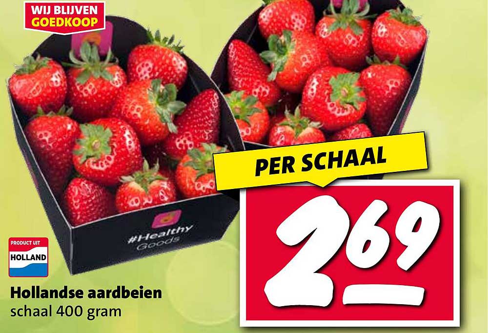 Hollandse aardbeien schaal 400 gram