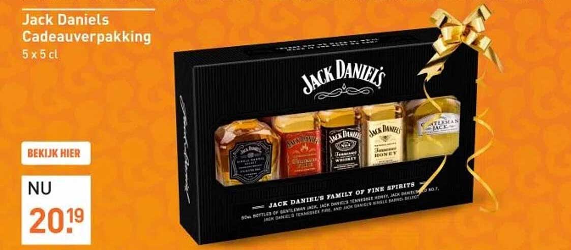 Jack Daniels Cadeauverpakking 5 x 5 cl