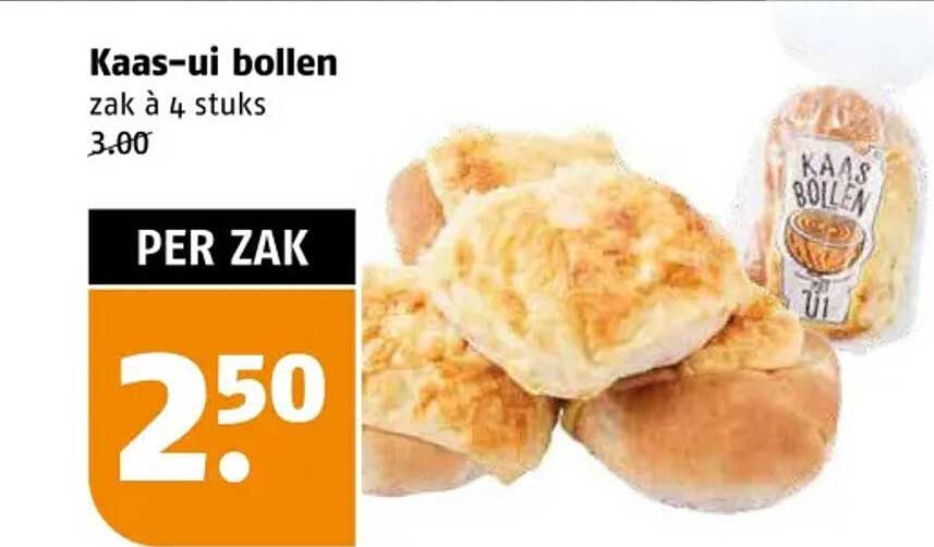 Kaas-ui bollen zak à 4 stuks