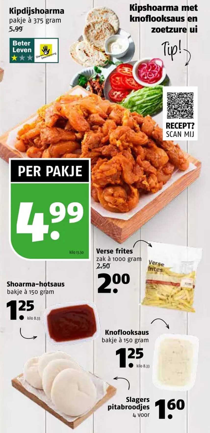 Kipdijshoarma pakje à 375 gram