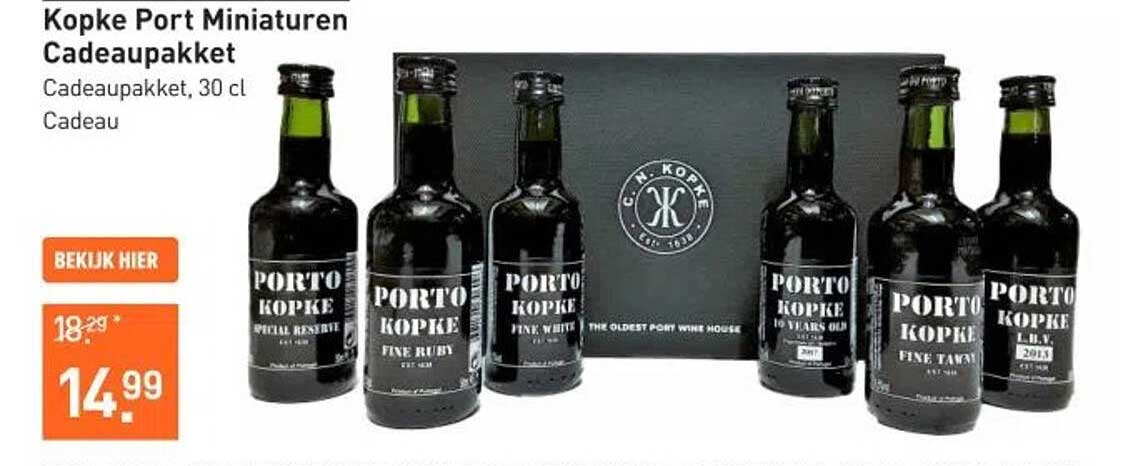 Kopke Port Miniaturen Cadeaupakket