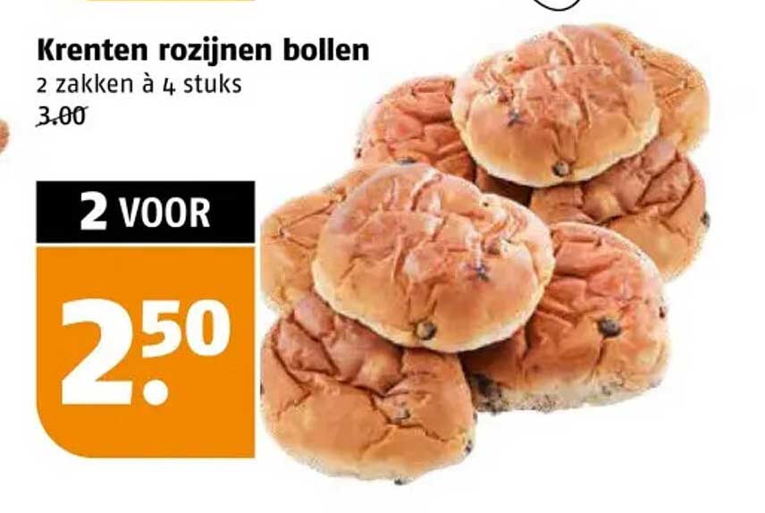 Krenten rozijnen bollen