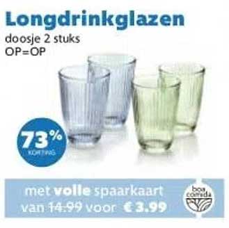 Longdrinkglazen dozijn 2 stuks OP=OP