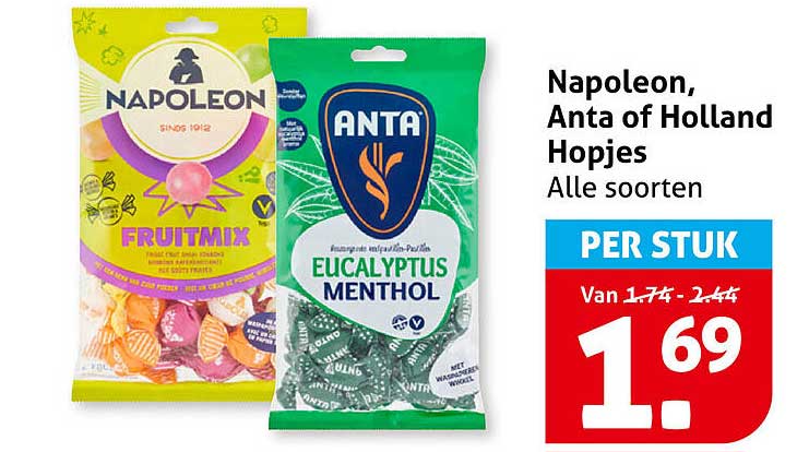 Napoleon, Anta of Holland Hopjes Alle soorten