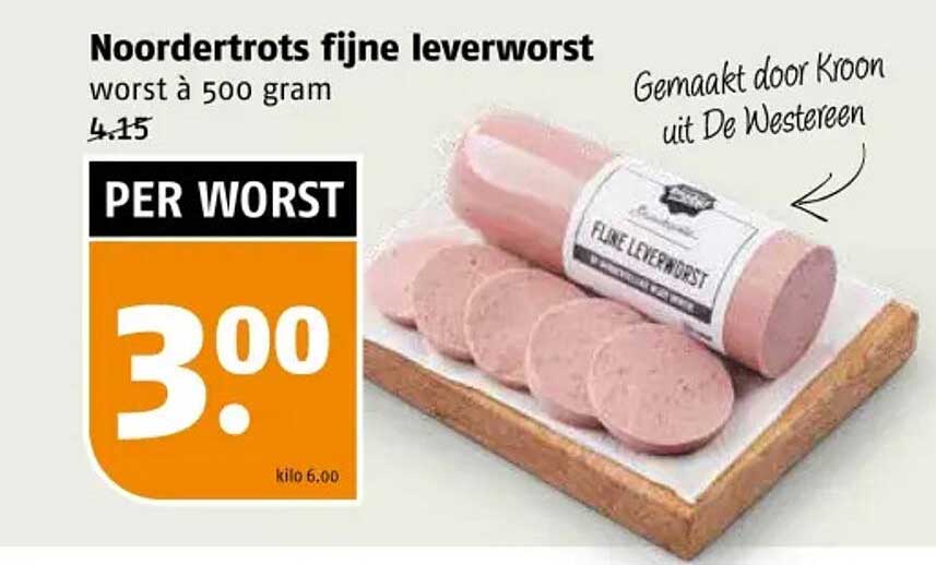 Noordertrots fijne leverworst