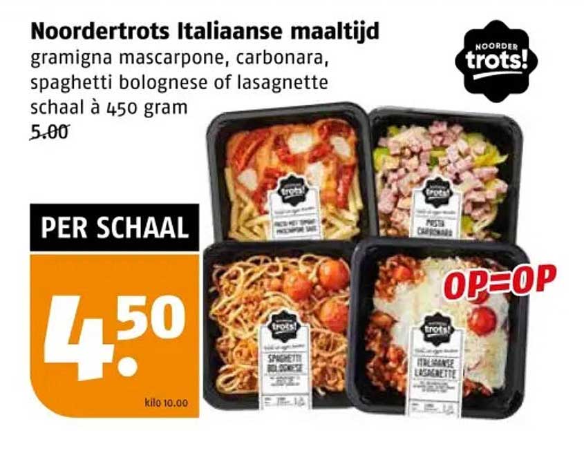 Noordertrots Italiaanse maaltijd