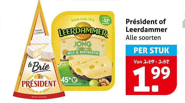 Président of Leerdammer Alle soorten