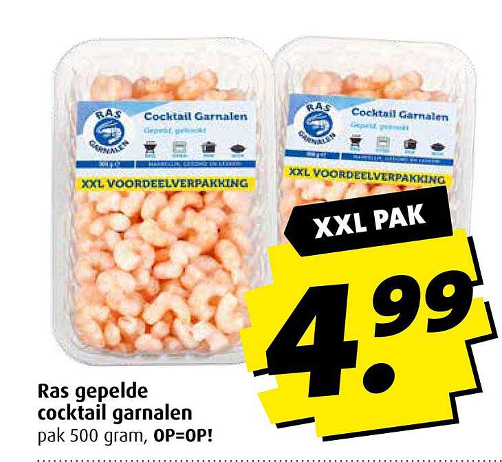 Ras gepelde cocktail garnalen pak 500 gram