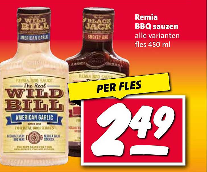 Remia BBQ sauzen alle varianten fles 450 ml