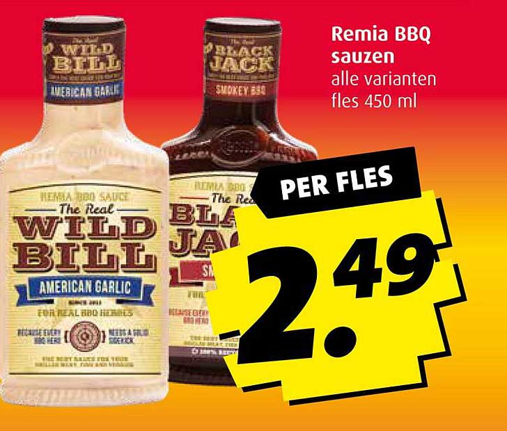 Remia BBQ sauzen alle varianten fles 450 ml