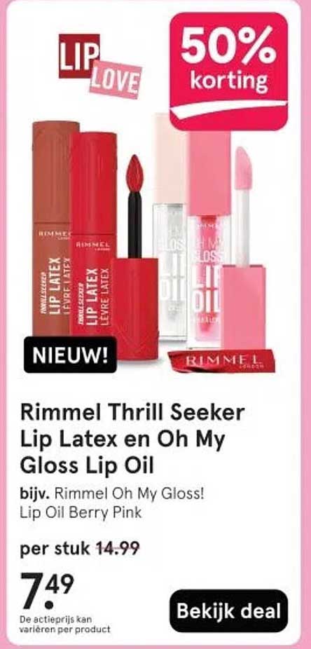 Rimmel Thrill Seeker Lip Latex en Oh My Gloss Lip Oil