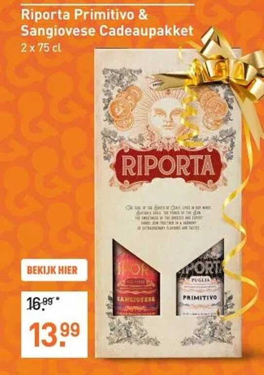 Riporta Primitivo & Sangiovese Cadeaupakket