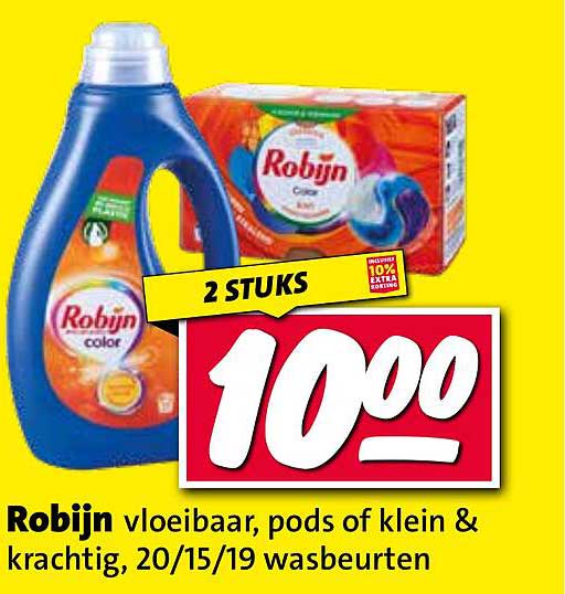 Robijn vloeibaar, pods of klein & krachtig, 20/15/19 wasbeurten