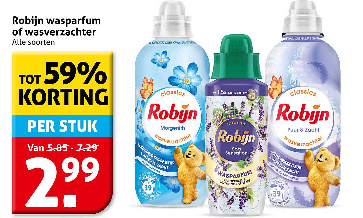 Robijn wasparfum of wasverzachter