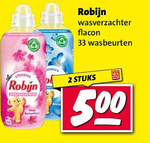 Robijn wasverzachter flacon 33 wasbeurten