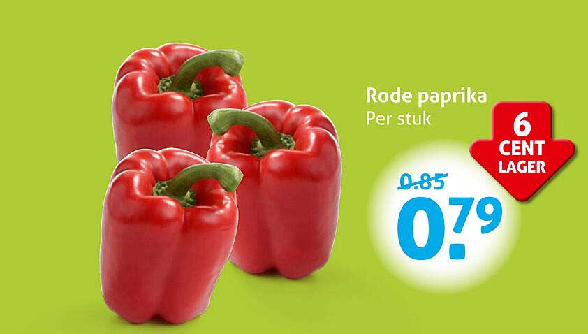 Rode paprika Per stuk
