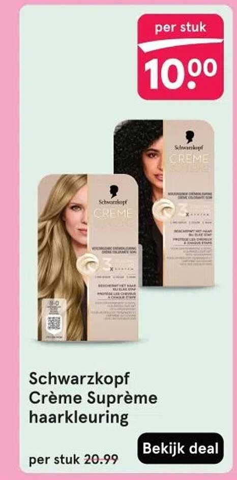 Schwarzkopf Crème Suprème haarkleuring