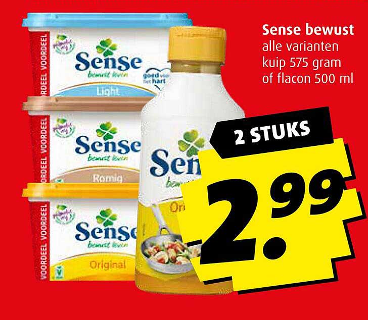 Sense bewust alle varianten kuip 575 gram of flacon 500 ml