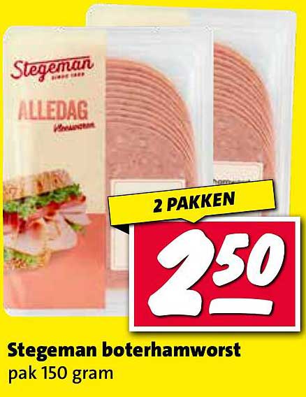 Stegeman boterhamworst pak 150 gram