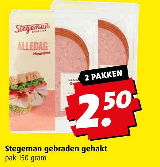 Stegeman gebraden gehakt pak 150 gram