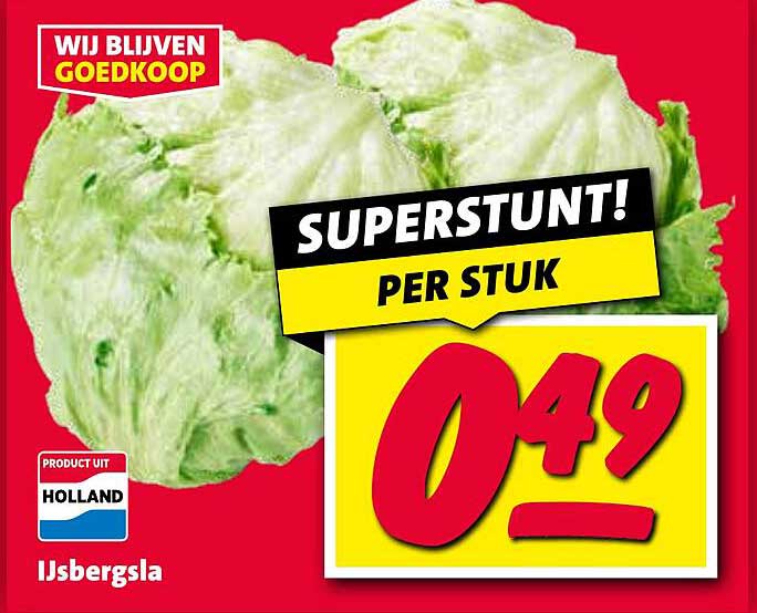 SUPERSTUNT! IJsbergsla per stuk