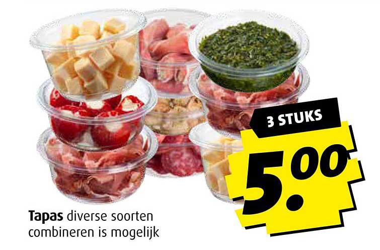 Tapas diverse soorten combineren is mogelijk