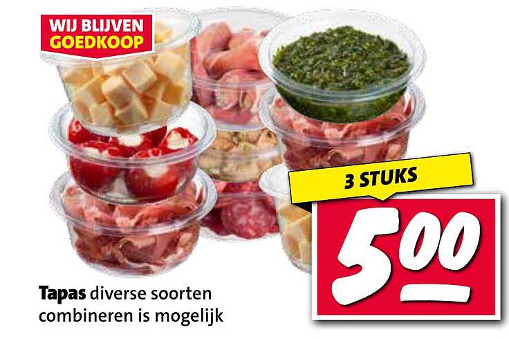 Tapas diverse soorten combineren is mogelijk