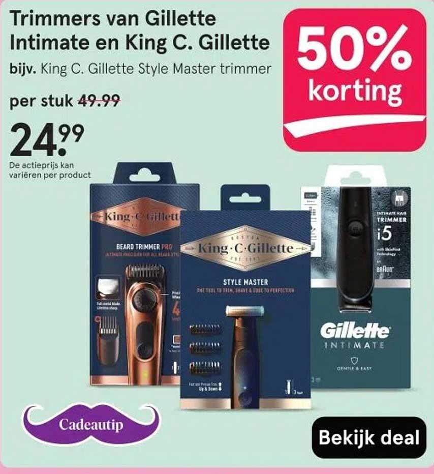 Trimmers van Gillette Intimate en King C. Gillette