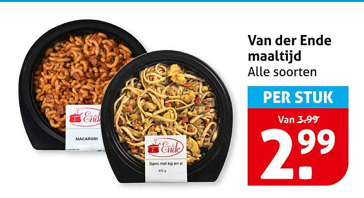 Van der Ende maaltijd Alle soorten