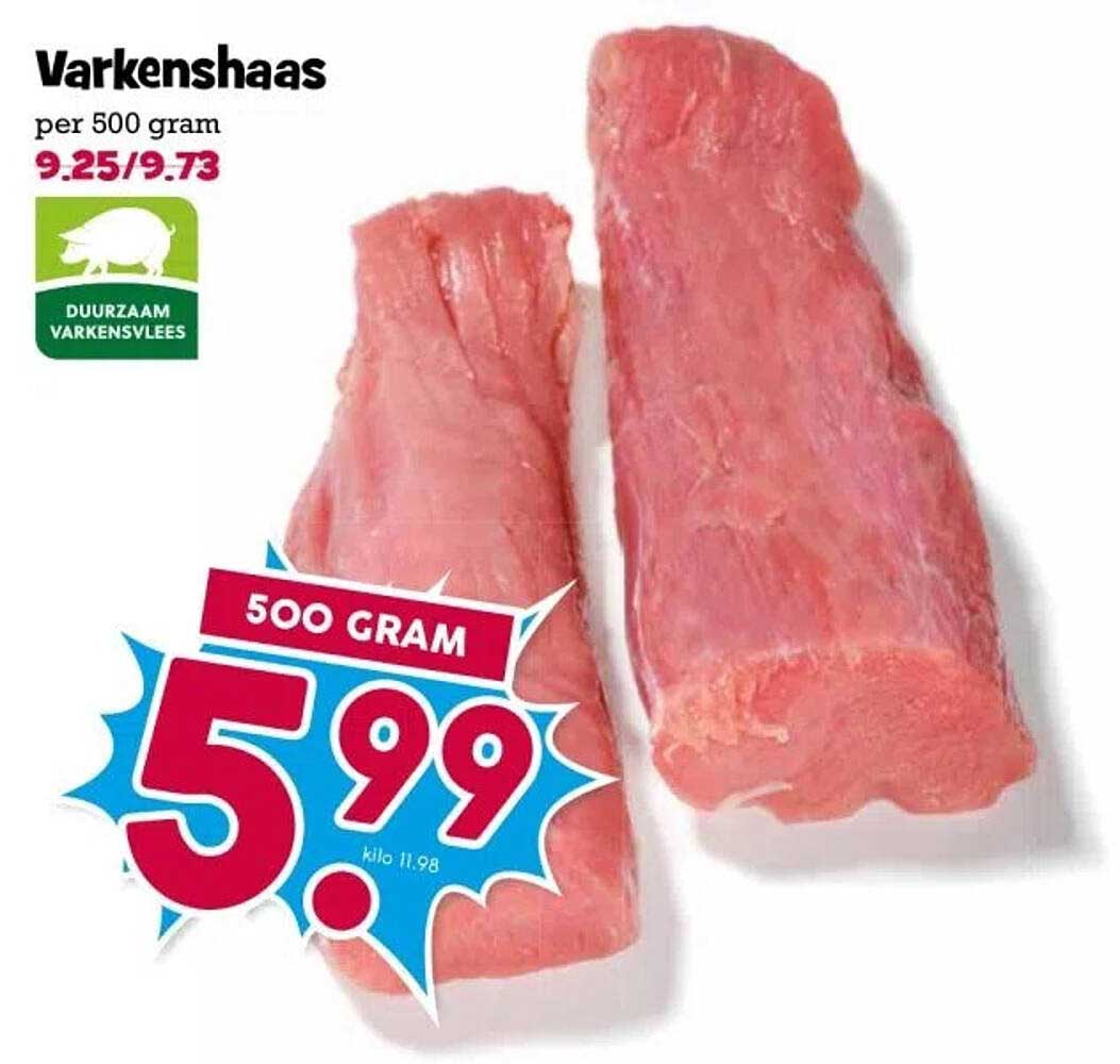 Varkenshaas per 500 gram