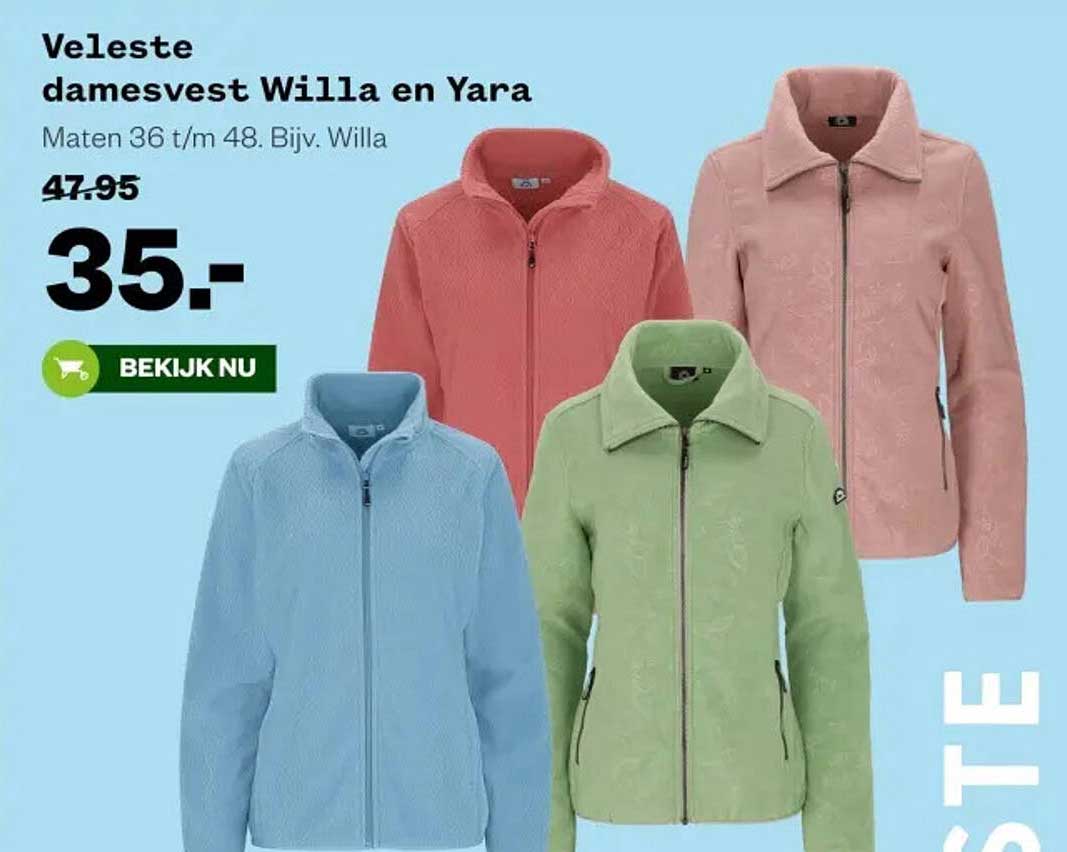 Veleste damesvest Willa en Yara
