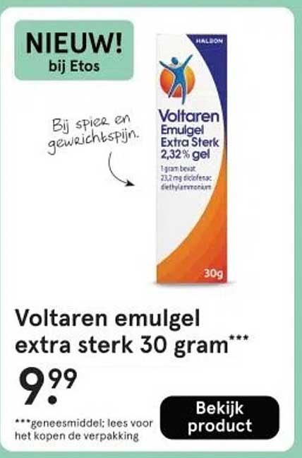 Voltaren Emulg gel extra sterk 30 gram