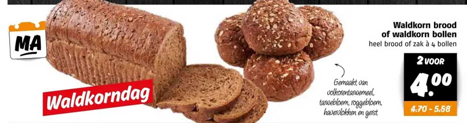 Waldkorn brood of waldkorn bollen